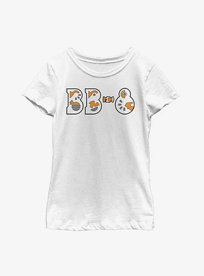 Star Wars Episode IX The Rise Of Skywalker BB-8 Droid Parts Youth Girls T-Shirt