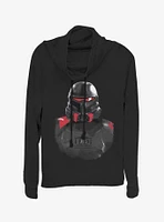 Star Wars Jedi Fallen Order Purge Trooper Mask Cowlneck Long-Sleeve Womens Top