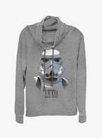 Star Wars Jedi Fallen Order Trooper Mask Cowlneck Long-Sleeve Womens Top