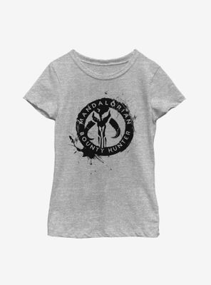 Star Wars The Mandalorian Painted Skull Youth Girls T-Shirt