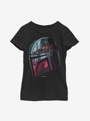 Star Wars The Mandalorian Helmet Explanation Youth Girls T-Shirt