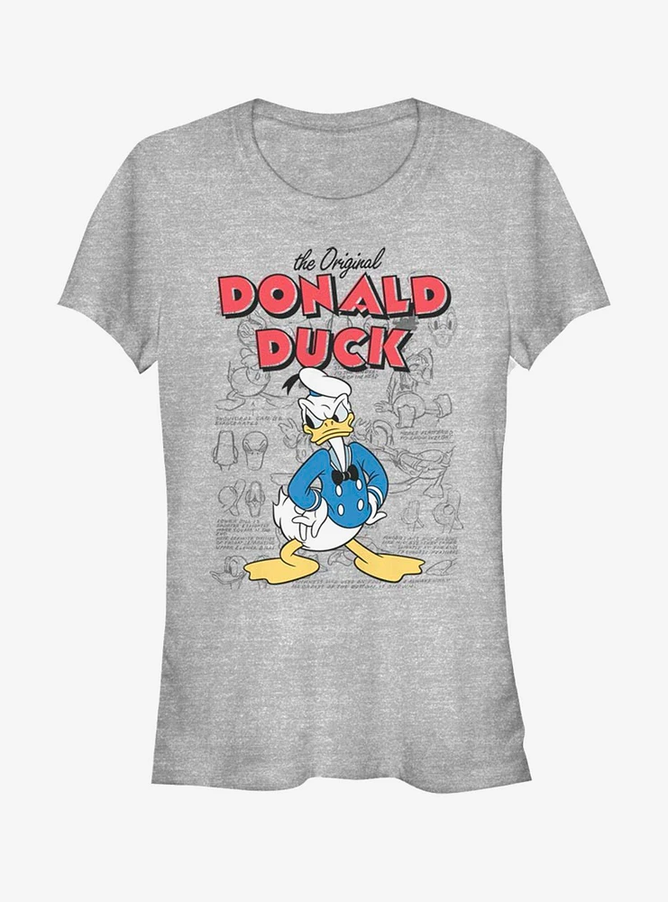 Disney Donald Duck Original Sketchbook Girls T-Shirt