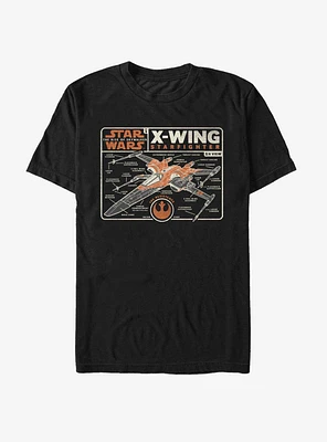 Star Wars: The Rise of Skywalker Starfighter Blueprint T-Shirt