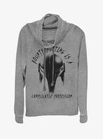 Star Wars The Mandalorian Complicated Profession Cowl Neck Long-Sleeve Girls Top