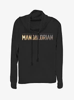 Star Wars The Mandalorian Logo Cowl Neck Long-Sleeve Girls Top