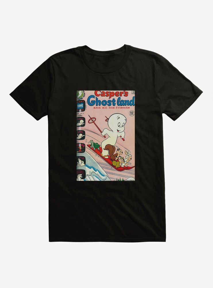 Casper The Friendly Ghost Sledding Together T-Shirt