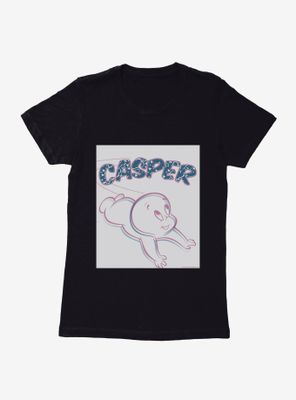 Casper The Friendly Ghost Starry Title Womens T-Shirt