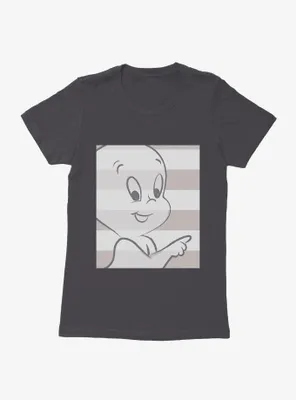 Casper The Friendly Ghost Striped Womens T-Shirt