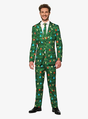 Suitmeister Men's Christmas Green Tree Light Up Suit