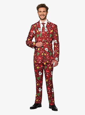 Suitmeister Men's Christmas Red Icons Light Up Suit