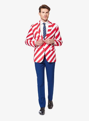 OppoSuits Men's United Stripes Americana Suit