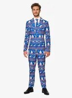 Suitmeister Men's Christmas Blue Nordic Suit