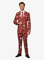 Suitmeister Men's Christmas Red Icons Light Up Suit