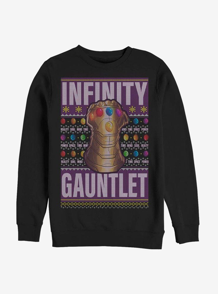 Marvel Avengers Gauntlet Christmas Pattern Sweatshirt