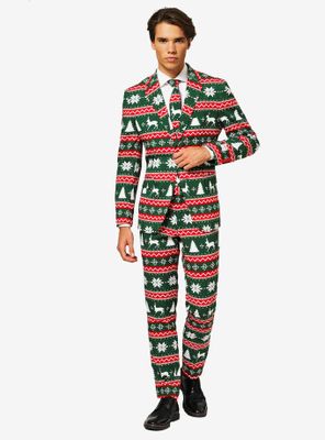 OppoSuits Men's Festive Green Christmas Suit