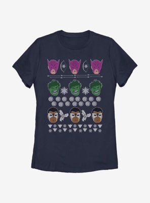 Marvel Avengers Christmas Pattern Womens T-Shirt