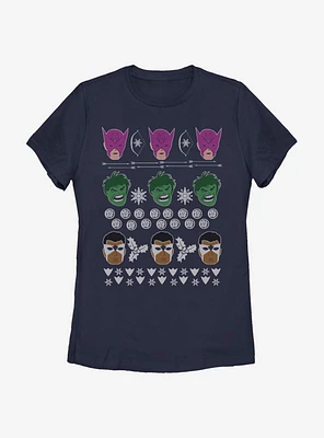 Marvel Avengers Christmas Pattern Womens T-Shirt
