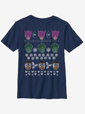 Marvel Avengers Christmas Pattern Youth T-Shirt