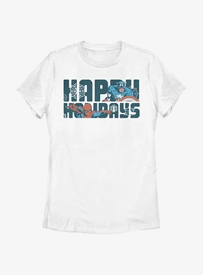 Marvel Avengers Happiest Of Holidays Womens T-Shirt