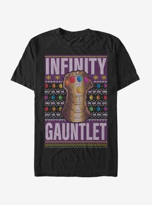 Marvel Avengers Gauntlet Christmas Pattern T-Shirt