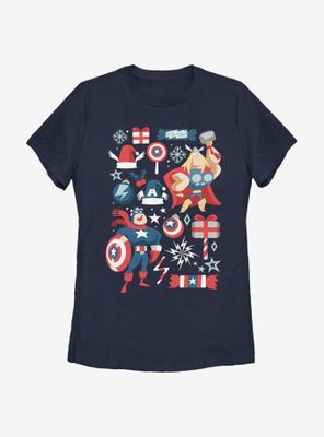 Marvel Avengers Holiday Mashup Womens T-Shirt