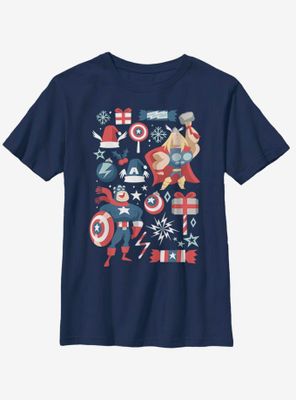 Marvel Avengers Holiday Mashup Youth T-Shirt