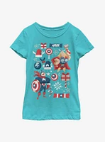 Marvel Avengers Holiday Mashup Youth Girls T-Shirt