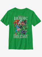 Marvel Avengers Heroic Family Holiday Youth T-Shirt