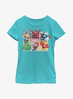 Marvel Avengers Hero Squares Youth Girls T-Shirt