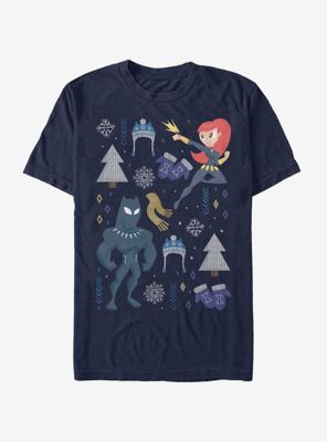 Marvel Black Panther Christmas Icons T-Shirt