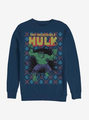 Marvel Hulk Smash Christmas Pattern Sweatshirt