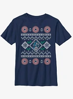 Marvel Captain America Christmas Pattern Youth T-Shirt