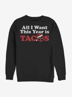 Marvel Deadpool All I Want Tacos Sweatshirt
