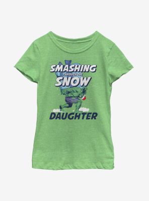 Marvel Hulk Smashing Snow Daughter Youth Girls T-Shirt