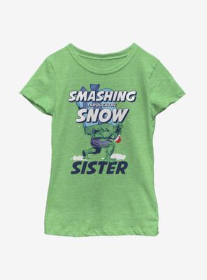 Marvel Hulk Smashing Snow Sister Youth Girls T-Shirt