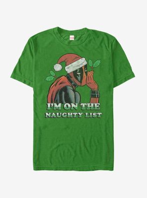 Marvel Deadpool On The Naughty List T-Shirt