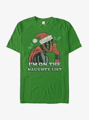 Marvel Deadpool On The Naughty List T-Shirt
