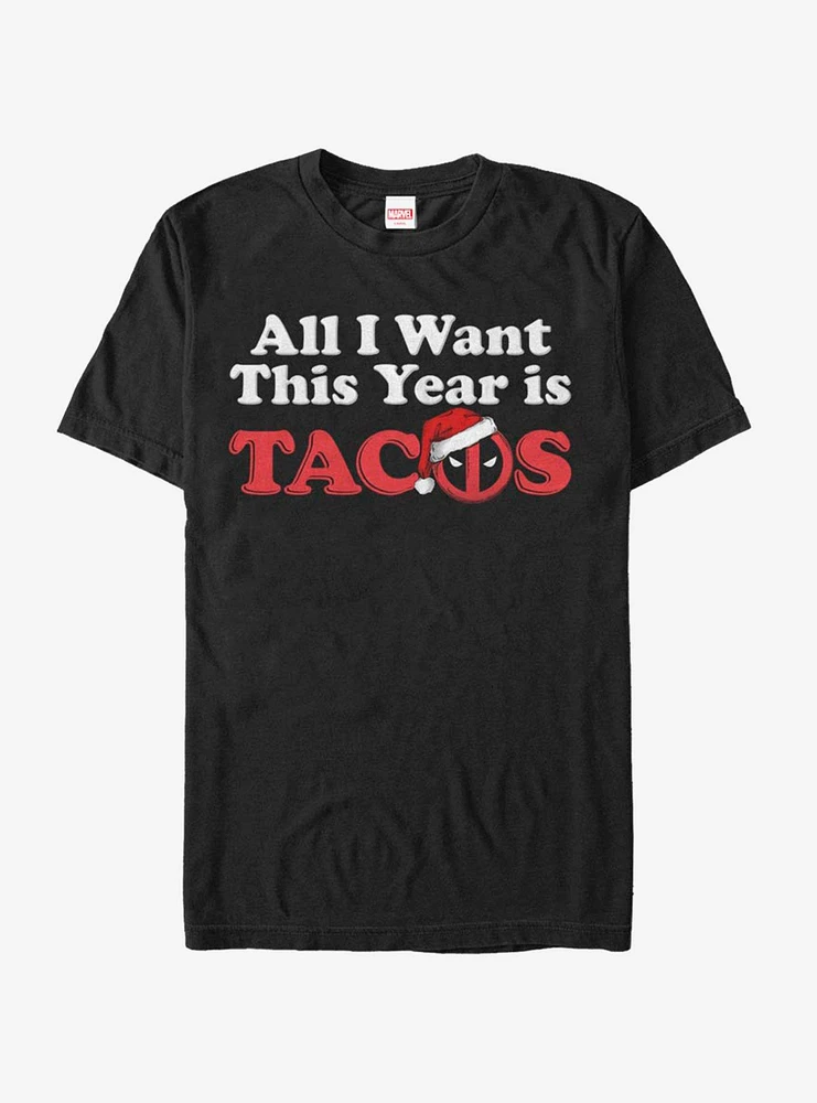 Marvel Deadpool All I Want Tacos T-Shirt