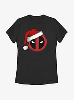 Marvel Deadpool Santa Hat Womens T-Shirt