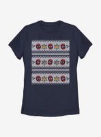 Marvel Deadpool Christmas Pattern Womens T-Shirt