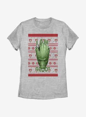 Marvel Guardians Of The Galaxy Groot Christmas Pattern Womens T-Shirt