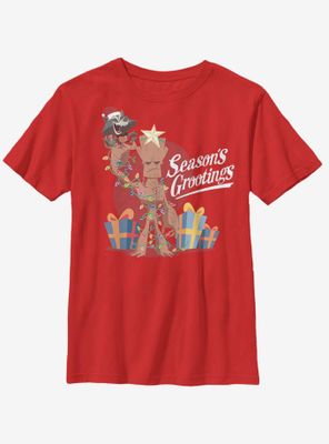 Marvel Guardians Of The Galaxy Seasons Grootings Youth T-Shirt