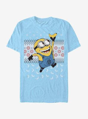 Despicable Me Minions Banana Christmas Pattern T-Shirt