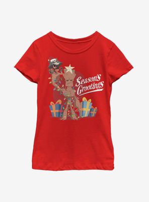 Marvel Guardians Of The Galaxy Seasons Grootings Youth Girls T-Shirt