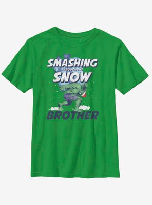 Marvel Hulk Smashing Snow Brother Youth T-Shirt