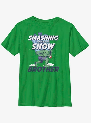 Marvel Hulk Smashing Snow Brother Youth T-Shirt