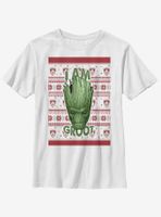 Marvel Guardians Of The Galaxy Groot Christmas Pattern Youth T-Shirt