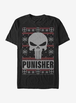 Marvel Punisher Christmas Pattern T-Shirt