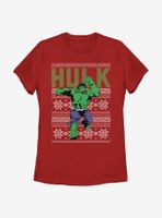 Marvel Hulk Christmas Pattern Womens T-Shirt