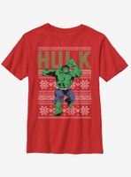Marvel Hulk Christmas Pattern Youth T-Shirt